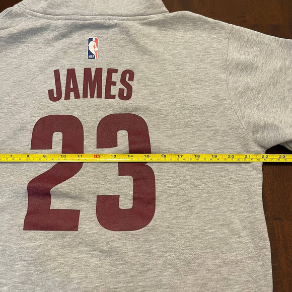 Adidas NBA Cavalier James 23 Men's Hoodie Gray Size Small - Picture 8 of 9